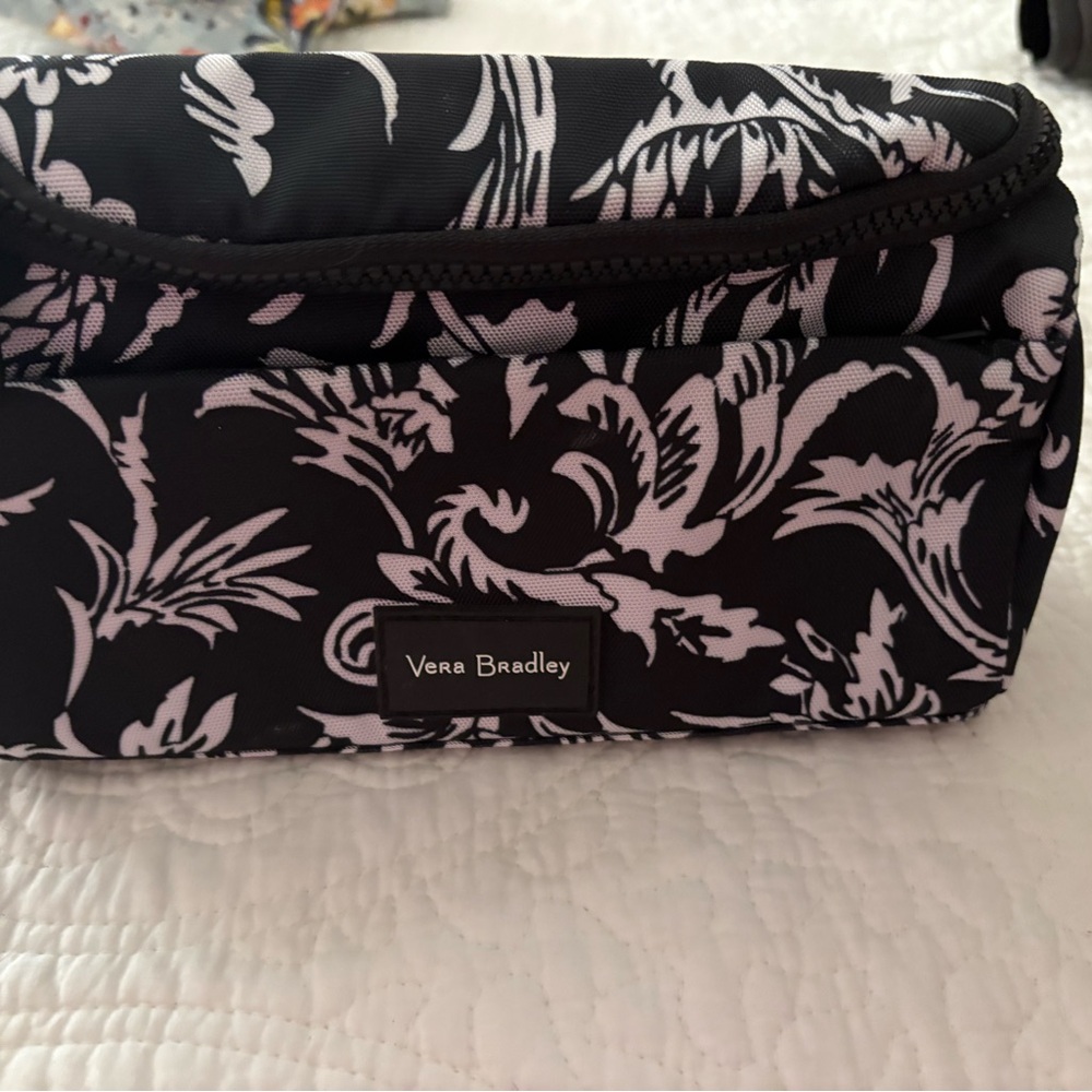 Vera Bradley Black and Light Pink Cosmetic Case